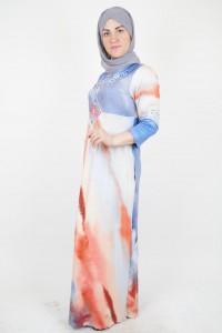 Digital Design Long Dress
