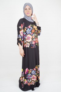 цветочный хиджаб платье