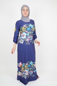 Flowered hijab dress