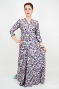 Flowered hijab dress