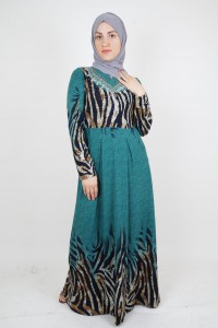 Patterned Muslim Dress