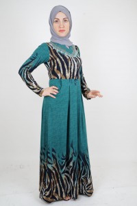 Patterned Muslim Dress