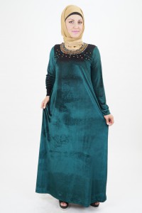 Платье велюр мусульманского стиля