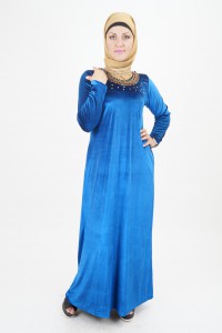 Платье велюр мусульманского стиля